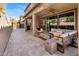 Back patio featuring an outdoor seating area and a fire pit at 4710 E Tierra Buena Ln, Phoenix, AZ 85032