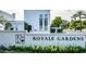 Welcome to Royale Gardens, a community sign with beautiful landscaping at 4836 N 72Nd Way, Scottsdale, AZ 85251