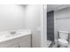 Bathroom featuring new toilet, shower, and vanity at 533 W Guadalupe Rd # 1068, Mesa, AZ 85210