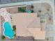 Bird's eye view of the property highlighting roof tile, yard, patio and desert landscaping at 5830 W Cinnabar Ave, Glendale, AZ 85302