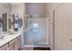 Bright bathroom showcasing a glass-enclosed shower and neutral color palette at 7380 E Canyon Wren Dr, Gold Canyon, AZ 85118