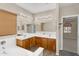 Bathroom features a soaking tub, double sink vanity, and great lighting at 863 E Waterview Pl, Chandler, AZ 85249