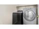 Laundry room equipped with a gray washer and dryer set at 863 E Waterview Pl, Chandler, AZ 85249
