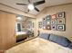 Bedroom view showing a mirrored closet and decorative wall art at 1027 S Prospector Dr, Apache Junction, AZ 85119