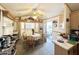 Bright dining area with a view to the outdoor living space, adding to the home's appeal at 1027 S Prospector Dr, Apache Junction, AZ 85119