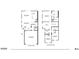 Detailed floor plan showcasing the layout of the two-story home, including the kitchen, bedrooms, and living spaces at 21232 N 58Th St, Phoenix, AZ 85054