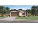 Charming single-Gathering home with a two-car garage and desert landscaping in the front yard at 24863 N 167Th Dr, Surprise, AZ 85387
