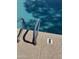 This is a close-up view of the pool entry showing the ladder, depth and clean water at 8302 N 21St Dr # L204, Phoenix, AZ 85021