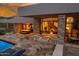 Charming patio area with comfortable outdoor seating, perfect for entertaining and enjoying the evening ambiance at 10801 E Happy Valley Rd # 4, Scottsdale, AZ 85255