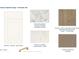 Sample board showcasing white cabinets, herringbone backsplash, quartz countertops, and natural wood flooring at 12564 W Trumbull Rd, Avondale, AZ 85392