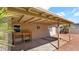 Covered patio and built in storage, this backyard is ready for your personal touches at 1633 W Andorra Dr, Phoenix, AZ 85029