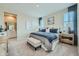 Comfortable main bedroom with a view to the ensuite bathroom at 24973 N 174Th Ave, Surprise, AZ 85387