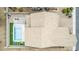 Aerial view of backyard, highlighting a pool, cozy seating area, and artificial turf for low maintenance at 2926 W Thorn Tree Dr, Phoenix, AZ 85085