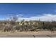 Exterior shot of a home with desert plants in the foreground and a blue sky above at 3200 S Mesa Rd, Winkelman, AZ 85192
