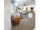 Bright, open-concept living room with modern furnishings, including a comfortable sofa and a striped rug at 4127 W Acorn Valley Trl, New River, AZ 85087