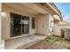 Covered patio with sliding glass door and a blend of brick and concrete flooring at 5808 E Brown Rd # 106, Mesa, AZ 85205