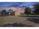Spacious backyard featuring a trampoline, pool, and lush greenery, providing ample space for recreation at 7015 S Stadium Ct, Gilbert, AZ 85298