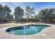 Beautiful in-ground pool surrounded by lush landscaping and a well-maintained lawn at 7015 S Stadium Ct, Gilbert, AZ 85298