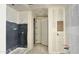A bathroom with partially finished shower walls and an alcove, showcasing future design options and potential at 15709 W Beryl Ave, Waddell, AZ 85355