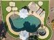 Aerial view of a private pool with a spa, umbrellas, and lounge chairs for relaxing at 21141 E Stirrup St, Queen Creek, AZ 85142