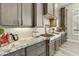 Kitchen with stainless steel appliances and a decorative tile backsplash at 3314 E Kael St, Mesa, AZ 85213