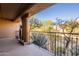Desert view from balcony with desert landscaping and native plants at 36601 N Mule Train Rd # B14, Carefree, AZ 85377