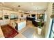 An open-concept floorplan connects the living room and kitchen in this beautifully designed home at 3811 N 64Th St, Scottsdale, AZ 85251