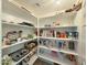 Organized walk-in pantry with ample shelving for storing food and kitchen essentials at 3811 N 64Th St, Scottsdale, AZ 85251