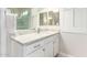 The bathroom vanity has plenty of storage and a bright white countertop and cabinets at 4086 E Narrowleaf Dr, Gilbert, AZ 85298