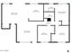 Detailed floor plan showing the layout of the home, including the living room, kitchen, bedrooms, and bathrooms at 7254 E Vernon Ave, Scottsdale, AZ 85257