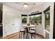 Bright eat-in nook featuring windows, views of backyard, and adjacent access to the kitchen at 7471 E Desert Vista Rd, Scottsdale, AZ 85255