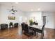 This dining room showcases modern furniture, a ceiling fan, and an open space perfect for gatherings at 7471 E Desert Vista Rd, Scottsdale, AZ 85255