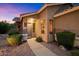 Inviting front door with sidelight windows and easy access walkway at 7471 E Desert Vista Rd, Scottsdale, AZ 85255