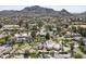 Aerial view showcasing backyard putting green, pickle ball court and pool at 8817 N 58Th Pl, Paradise Valley, AZ 85253