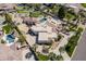 Aerial view featuring grand backyard with pristine pool and a well manicured yard at 8817 N 58Th Pl, Paradise Valley, AZ 85253