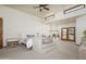 Large main bedroom with fireplace, French doors, and lots of natural light at 8817 N 58Th Pl, Paradise Valley, AZ 85253