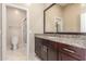 Bathroom featuring a granite vanity, and a walk-in shower at 9440 N Sunset Rdg, Fountain Hills, AZ 85268