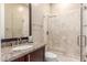 Modern bathroom features a granite countertop vanity, and a walk-in shower at 9440 N Sunset Rdg, Fountain Hills, AZ 85268