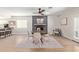 Bright living room features a fireplace, dining area, and open space at 1311 W Palo Verde Dr, Chandler, AZ 85224