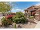 Professionally landscaped front yard featuring blooming flowers, cacti, and desert landscaping at 13146 S 178Th Ave, Goodyear, AZ 85338