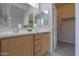 Double vanity bathroom with view to the bedroom and walk-in closet at 1825 E Sycamore Rd, Casa Grande, AZ 85122