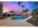 Beautiful pool with lush palms, a relaxing oasis for cooling off and enjoying the Arizona sunsets at 21 W Pecan Pl, Tempe, AZ 85284