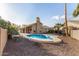 Backyard pool with privacy landscaping, a patio, and an outdoor living area perfect for relaxing and entertaining at 21 W Pecan Pl, Tempe, AZ 85284