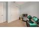 Bedroom with carpet floors, closet, musical instruments and neutral blue walls at 2753 S 85Th Way, Mesa, AZ 85209