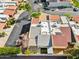 Aerial view of a beautiful home with a private patio and well-maintained landscaping in a quiet neighborhood at 2910 E Avenida Olivos --, Phoenix, AZ 85016