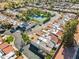 An aerial view of the neighborhood featuring tree-lined streets and amenities at 2910 E Avenida Olivos --, Phoenix, AZ 85016