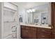 Modern bathroom featuring a glass-enclosed shower, sleek vanity, and updated fixtures for a fresh look at 2910 E Avenida Olivos --, Phoenix, AZ 85016