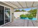 Enjoy the private patio with its brick floor, covered patio and nicely landscaped planters at 2910 E Avenida Olivos --, Phoenix, AZ 85016