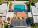 Aerial view of a community pool, spa, ramada and parking at 2910 E Avenida Olivos --, Phoenix, AZ 85016