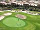 Aerial shot of golf course, surrounded by lush landscaping and residences at 5370 S Desert Dawn Dr # 50, Gold Canyon, AZ 85118